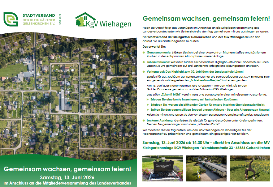 Gemeinsam wachsen, gemeinsam feiern!